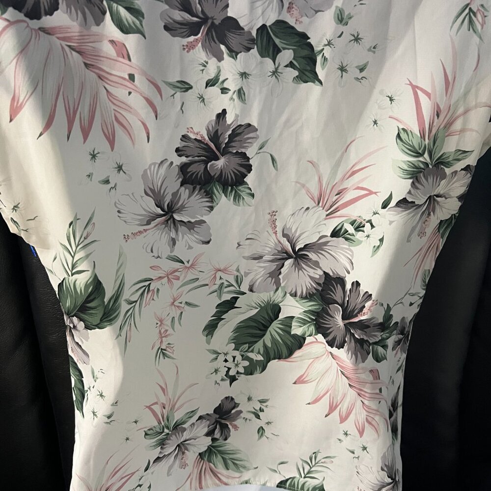 Sienna Sky Vintage La Cabana tropical flower Hawaiian style blouse - Picture 2 of 4